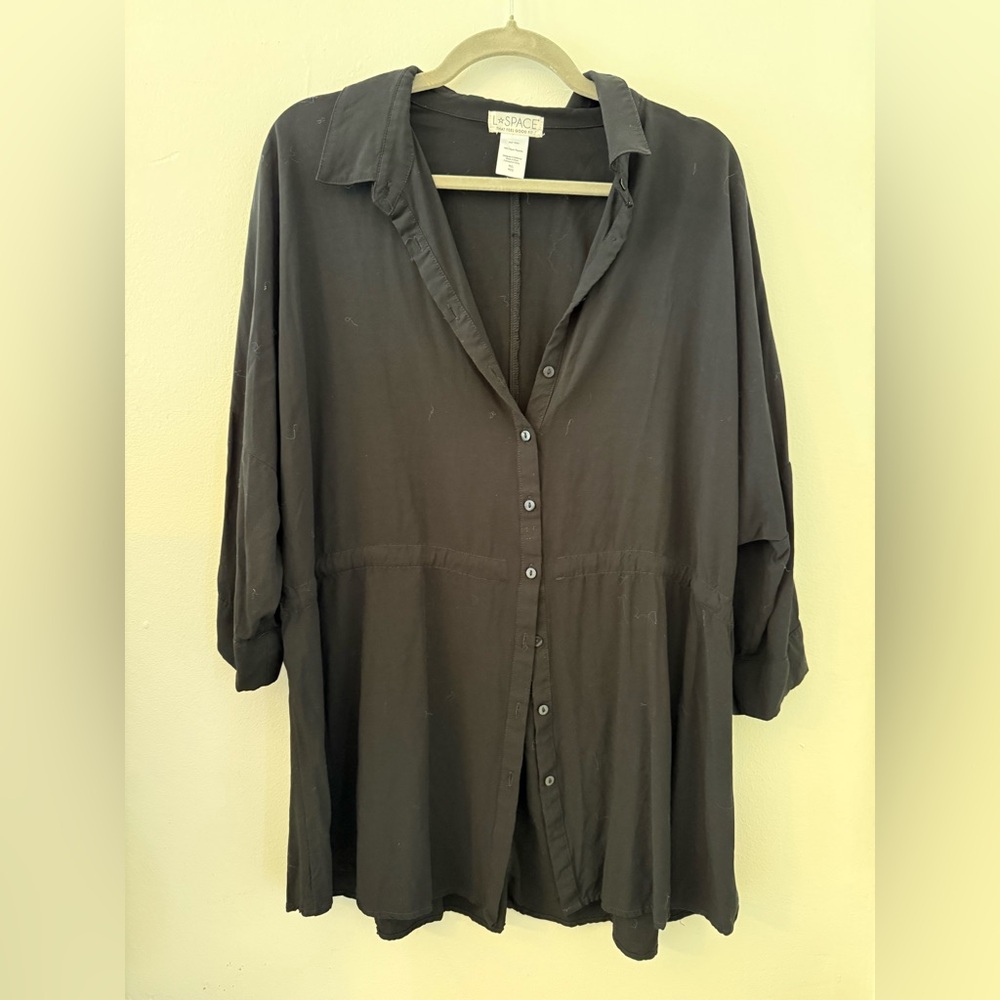 L Space Pacifica black tunic cover up size M/L
